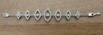 Vintage armbandje met strass steentjes, Ophalen of Verzenden, Zo goed als nieuw, Zilver, Met strass