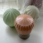 3 Snoeperige retro vintage plafondlampen van gekleurd glas, Ophalen of Verzenden, Zo goed als nieuw, Glas, Retro, Vintage, Dollhouse
