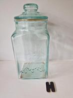 Grote glazen snoeppot met deksel., Ophalen of Verzenden, Zo goed als nieuw