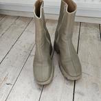 Dames  laarzen beige/groen leder sacha Zgan, Lage of Enkellaarzen, Ophalen of Verzenden, Zo goed als nieuw, Sacha