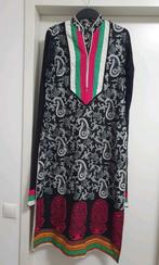 Maat M zwart wit jurk tuniek Indiase kameez kurta, Ophalen of Verzenden, Zo goed als nieuw, Maat 38/40 (M), Zwart