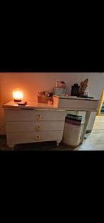 Make-up tafel met poef, Huis en Inrichting, Tafels | Kaptafels, Zo goed als nieuw, Minder dan 100 cm, Modern, Hout