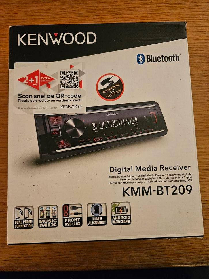 Autoradio met Bluetooth - Kenwood KMM-BT209, Auto diversen, Autoradio's, Zo goed als nieuw, Ophalen of Verzenden