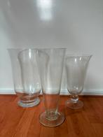 Set van 3 grote glazen vazen – elegant & tijdloos, Ophalen, Gebruikt, Overige kleuren, Glas