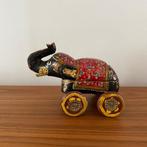 Olifant, houten kruidendoos, spice box, India, volkskunst, Antiek en Kunst, Ophalen of Verzenden