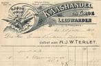 Leeuwarden-oude factuur- H.J.W. Terlet - KAASHANDEL - 1921, Verzamelen, Overige Verzamelen, Gebruikt, Verzenden