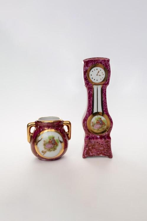 Vintage Limoges Porseleinen Miniatuur Set, Verzamelen, Porselein, Kristal en Bestek, Gebruikt, Overige typen, Porselein, Ophalen of Verzenden