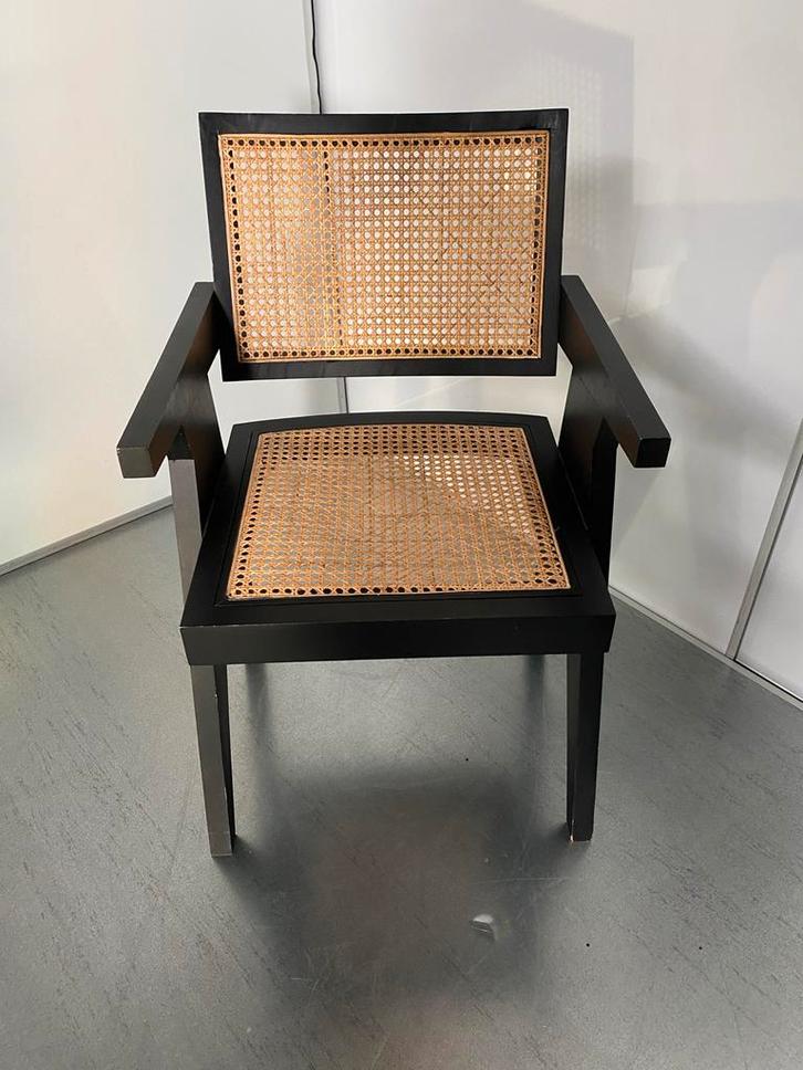 Design Stoel - Prouvé Stijl, Huis en Inrichting, Stoelen, Gebruikt, Eén, Hout, Zwart, Ophalen