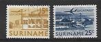 Suriname LP36, LP38, Postzegels en Munten, Postzegels | Suriname, Ophalen of Verzenden, Gestempeld