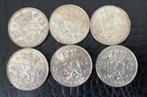 Zilveren Nederlandse rijksdaalder 1963 set van 6 stuks, Koningin Juliana, Zilver, 2½ gulden, Verzenden