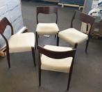 Pallisander teak houten eetkamerstoelen Niels Otto Möller, Huis en Inrichting, Stoelen, Bruin, Design, Ophalen of Verzenden, Zo goed als nieuw