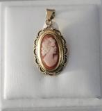 14kt gouden camee hanger, Sieraden, Tassen en Uiterlijk, Kettinghangers, Overige voorstellingen, Verzenden, Zo goed als nieuw