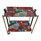 Kleurrijke vintage trolley, serveerwagen Gerlinol, Ophalen, Gebruikt, Gerlinol, Onbekend