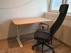 IKEA BEKANT bureau en IKEA MARKUS bureaustoel, Ophalen, In hoogte verstelbaar, Zo goed als nieuw