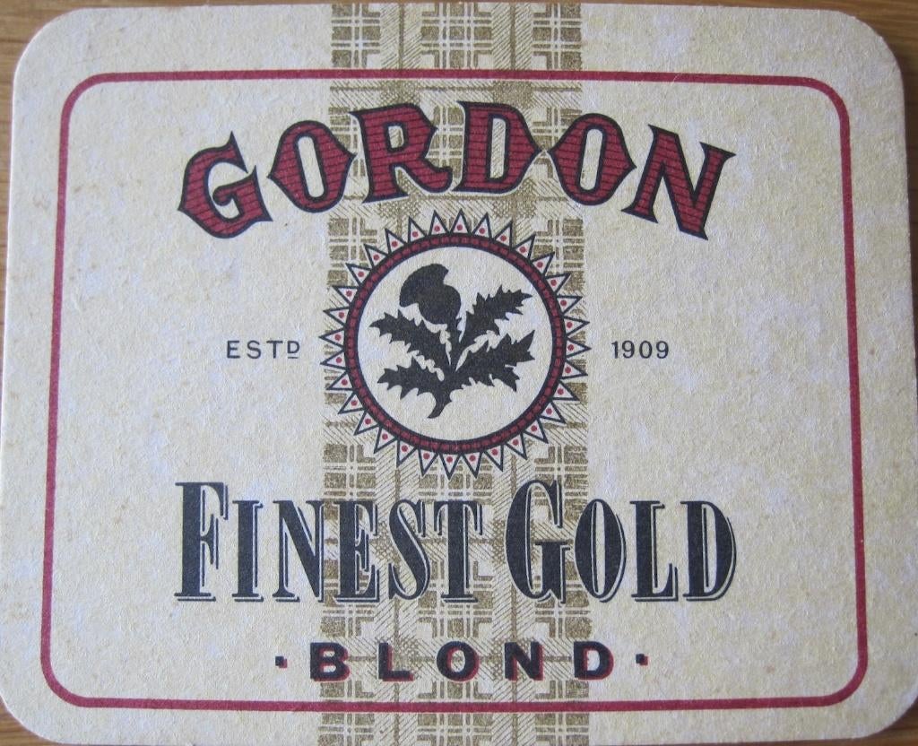 bierviltje van Gordon finest gold - blond, Verzamelen, Biermerken, Ophalen of Verzenden, Zo goed als nieuw, Viltje(s), Overige merken