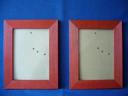 nr8 Oude houten 13 x 18 fotolijst 2 stuks, Antiek en Kunst, Curiosa en Brocante, Ophalen of Verzenden