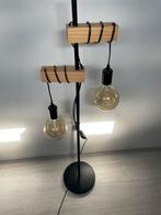 EGLO vloerlamp Townshend hout 2xE27, Huis en Inrichting, Lampen | Wandlampen, Zo goed als nieuw, Hout, Ophalen