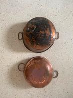 Koperen pannen antiek, Ophalen of Verzenden