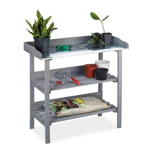 Oppottafel, Tuin en Terras, Tuintafels, Zo goed als nieuw, Rechthoekig, Hout, Ophalen of Verzenden