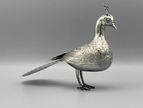Zilveren Pauw, tafelstuk, Iran, ca. 1970, Antiek en Kunst, Antiek | Goud en Zilver, Zilver, Ophalen of Verzenden