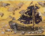 Boat in bad weather, Antiek en Kunst, Ophalen of Verzenden