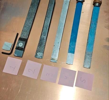 Set van 5  schraapmessen voor metaalbewerking sandvik, Doe-het-zelf en Verbouw, Gereedschap | Handgereedschap, Gebruikt, Ophalen of Verzenden
