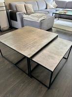 Salontafel 3-delig, Huis en Inrichting, Tafels | Salontafels, Ophalen, Vierkant, 50 tot 100 cm, Zo goed als nieuw