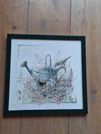Ingelijst borduurwerk, Marjolein Bastin., Ophalen of Verzenden, Minder dan 50 cm, Schilderij, Minder dan 50 cm