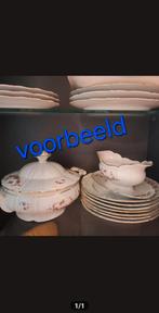Gezocht, servies met dekschalen., Antiek en Kunst, Antiek | Servies compleet, Ophalen