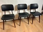 3x vintage eetkamerstoelen van Louis van Teeffelen, Huis en Inrichting, Stoelen, Ophalen, Dutch Design jaren 60, Scandinavisch