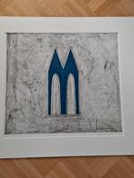 Ets blauw grijs. Trees de Vries, Antiek en Kunst, Kunst | Etsen en Gravures, Ophalen of Verzenden