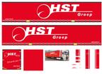 Vrachtauto decal 1:50 HST Groep Enschede, Hobby en Vrije tijd, Modelauto's | 1:50, Verzenden, Nieuw, Bus of Vrachtwagen, Overige merken