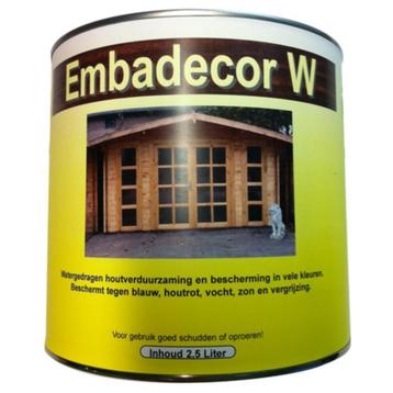 Embadecor W beits transparant 2,5 ltr diverse kleuren beschikbaar voor biedingen