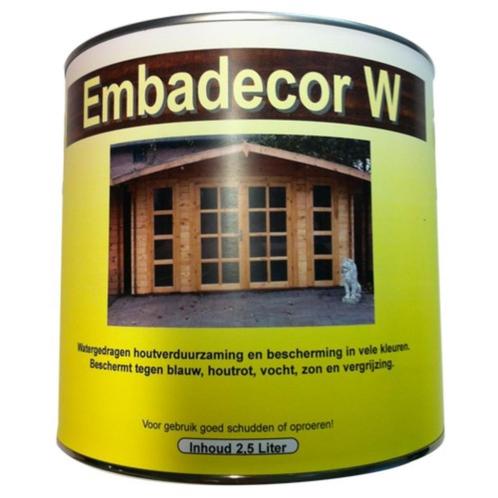 Embadecor W beits transparant 2,5 ltr diverse kleuren, Tuin en Terras, Palen, Balken en Planken, Nieuw, Ophalen of Verzenden