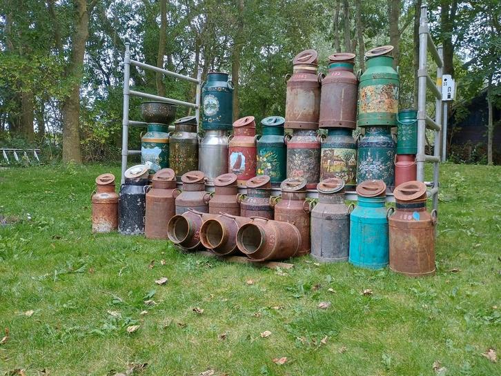 Melkbussen melkbus carbidbus carbidbussen, Tuin en Terras, Tuinwanddecoratie, Zo goed als nieuw, Ophalen of Verzenden