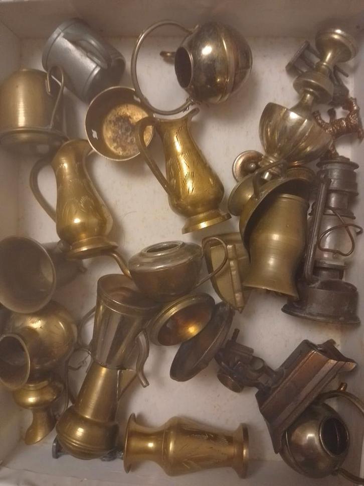 Collectie Koperen Miniaturen - 20+ Stuks, Antiek en Kunst, Antiek | Overige Antiek, Ophalen of Verzenden