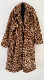 Bontjas panterprint faux fur luipaard lange jas nepbont XL, Carnaval, Ophalen of Verzenden, Kleding, Maat 56/58 (XL)