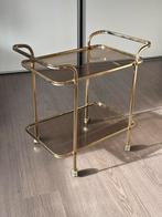 Hollywood Regency Serveertafel Vintage tafel op wielen glas, Ophalen