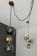 Lampenset, Huis en Inrichting, Lampen | Hanglampen, Ophalen, Zo goed als nieuw, Glas, 75 cm of meer