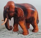 Grote handgemaakte olifant/ houtsnijwerk, Ophalen of Verzenden