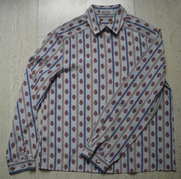 Vintage Zilvergrijs Blauw Paisley Blouse  Eastex  mt.M  beschikbaar voor biedingen