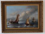 Antonie Waldorp 1803-1866, schilderij maritiem zeezicht, Ophalen of Verzenden