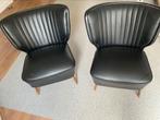 2x ‘50 Zwarte Cocktail Stoeltjes waarschijnlijk van Artifort, Ophalen, Overige materialen, Gebruikt, Twee