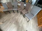 6 eetkamerstoelen, Huis en Inrichting, Ophalen, Zo goed als nieuw, Grijs, Vier