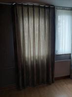 Zilvergrijze overgordijnen., Huis en Inrichting, Stoffering | Gordijnen en Lamellen, Ophalen of Verzenden, Gebruikt, 100 tot 150 cm