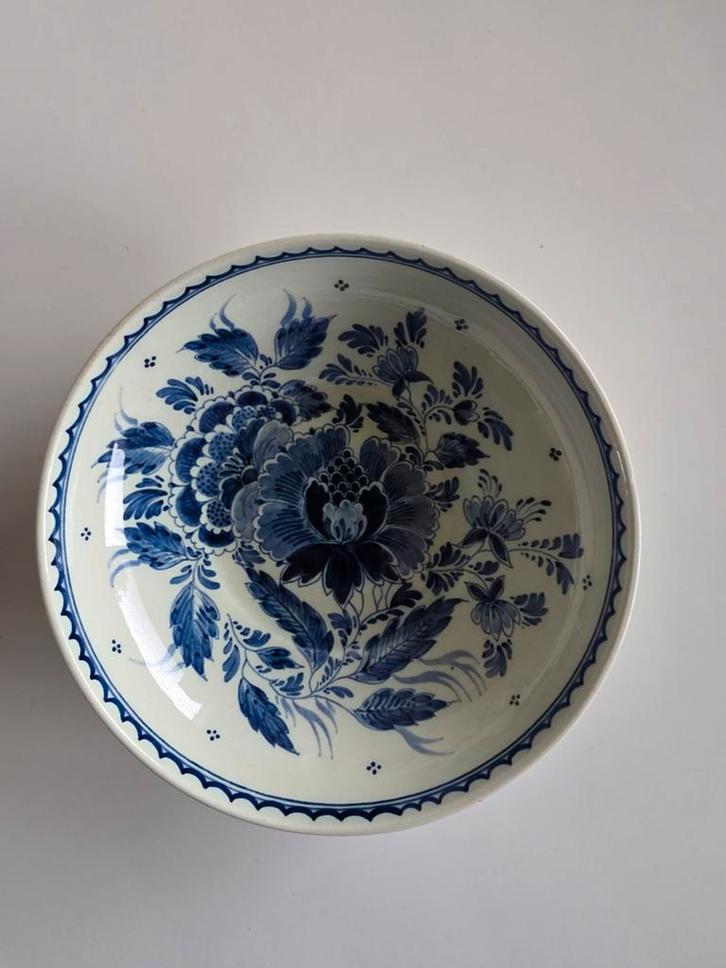 Delfsblauw Schaaltje met Bloemmotief, Antiek en Kunst, Antiek | Keramiek en Aardewerk, Ophalen of Verzenden