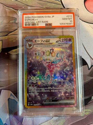 Espeon psa 10, pokemon kaart, mint, terastal festival,  beschikbaar voor biedingen