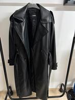 Leren trenchcoat, Verzenden, Zwart, Zo goed als nieuw, Pull & Bear