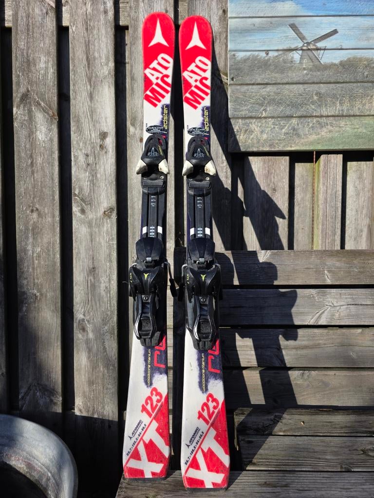 Superleuke kinderski set Atomic Redster 123cm, Gebruikt, 100 tot 140 cm, Ophalen of Verzenden, Atomic
