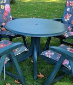Hartman tuintafel Groen 100cm doorsnee, Tuin en Terras, Ophalen, Gebruikt, Rond, Kunststof